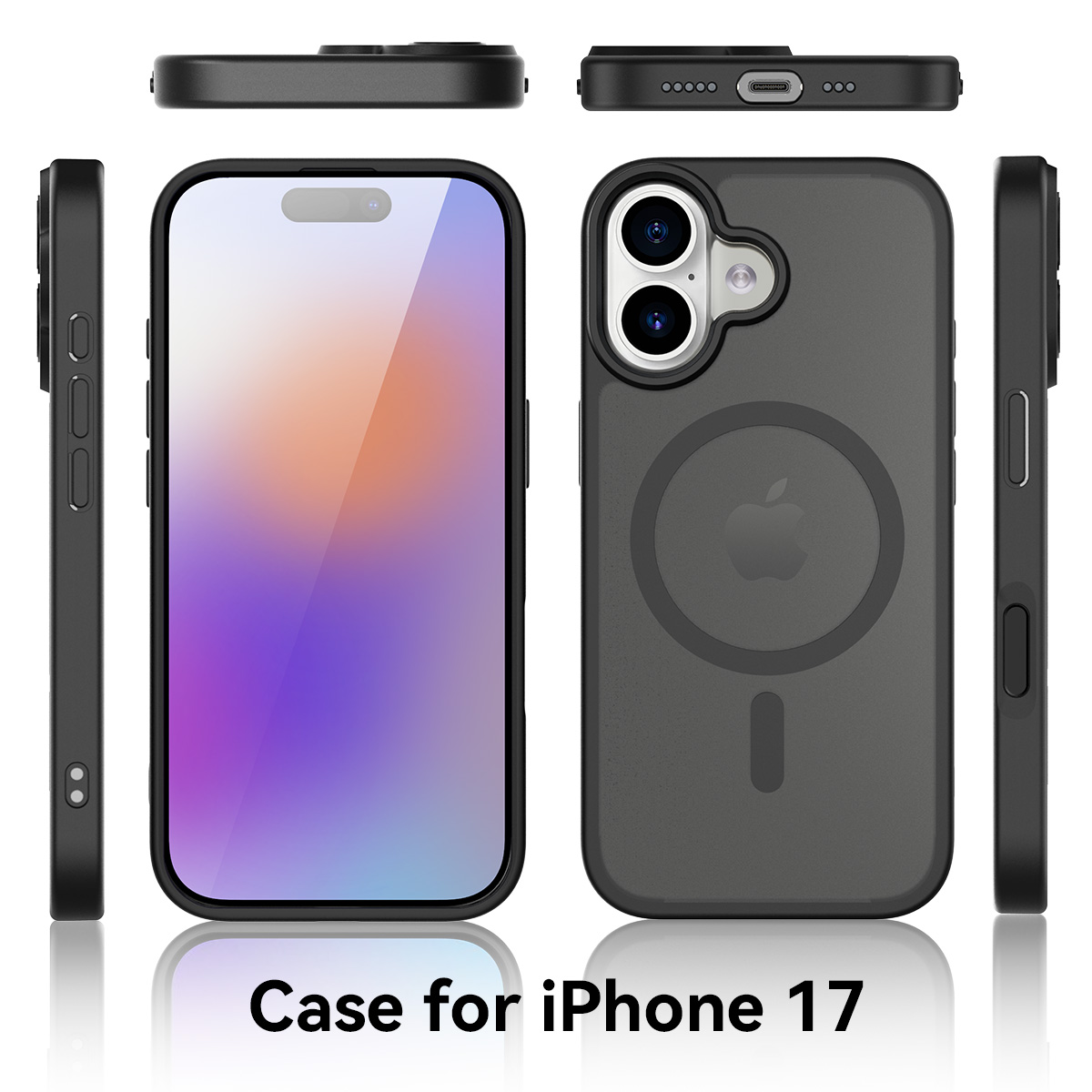 Magnetic Matte Case for iPhone 17 Pro Max - Back View